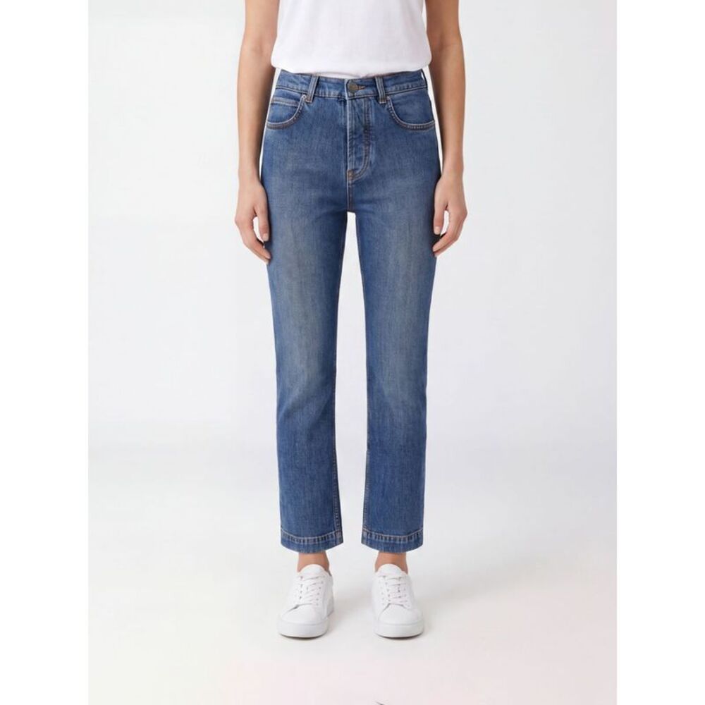 Pinko Women Sue Mid-Rise Skinny Jeans Pinko In Cotton Denim With Love Birds Logo